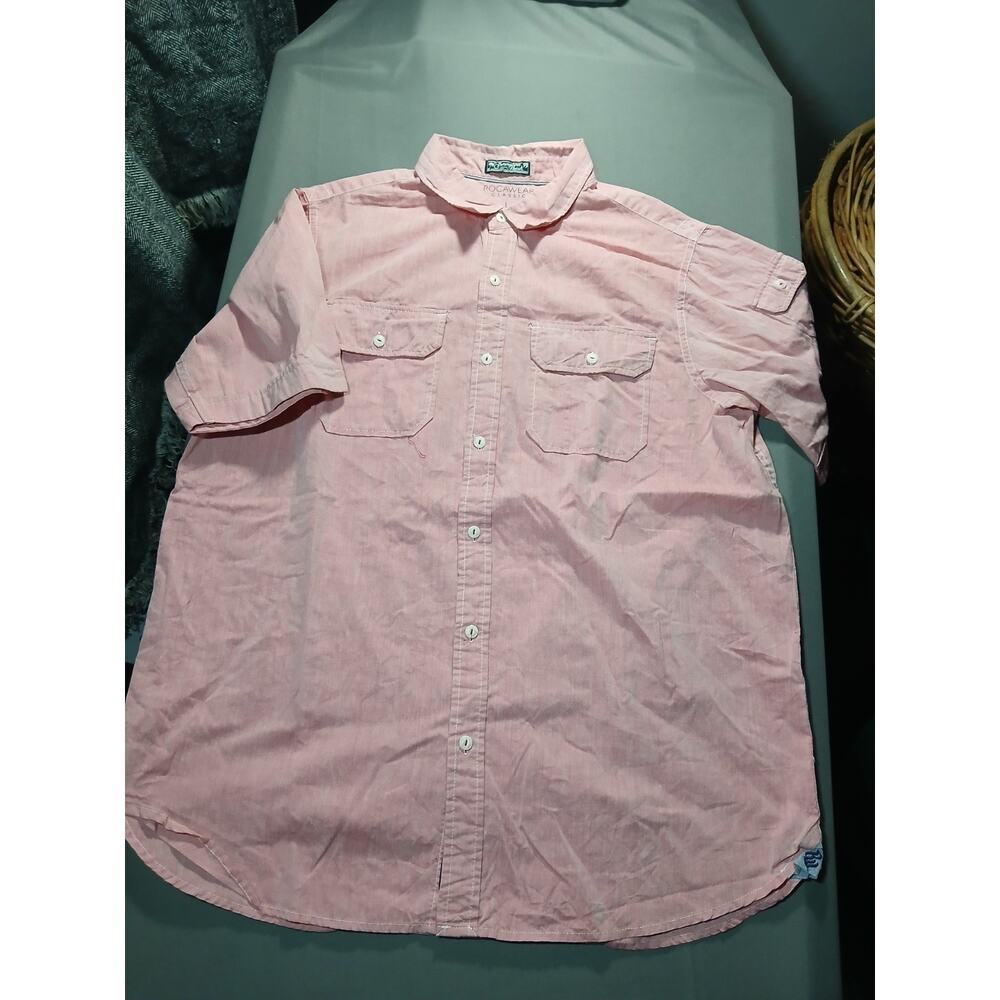 Rocawear Short Sleeve Button Down Shirt Men's Size Large